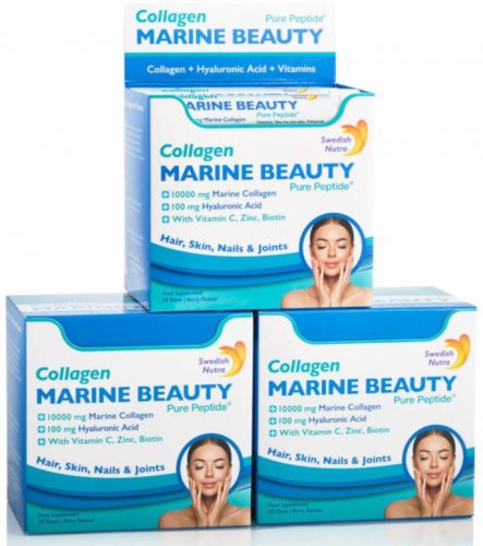 Collagen Marine Beauty - 10.000 mg  tengeri kollagén komplex ivóampulla,  3-dobozos csomag,  3 x 20db x 25ml