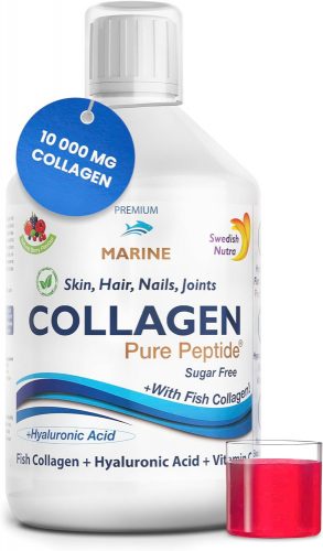 Swedish Nutra Collagen Marine Fish 10 000  -  Cukormentes folyékony kollagén halból 10.000 mg, 500 ml 